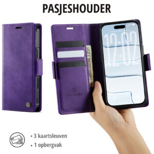 Solidenz 2-in-1 MagSafe Wallet Case voor iPhone Air – Paars - 7