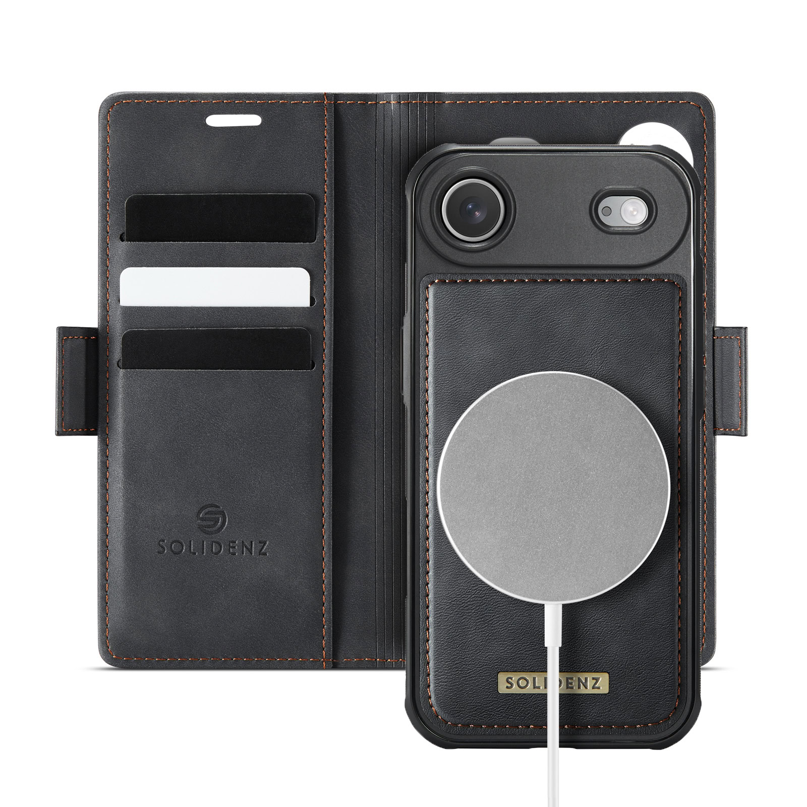 Solidenz 2-in-1 MagSafe Wallet Case voor iPhone Air – Zwart 1 Solidenz 2-in-1 MagSafe Wallet Case voor iPhone Air – Zwart 1