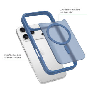 Solidenz FrostMag iPhone 17 Pro hoesje – Donkerblauw - 1