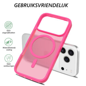 Solidenz FrostMag iPhone 17 Pro Max hoesje – Fel roze - 4