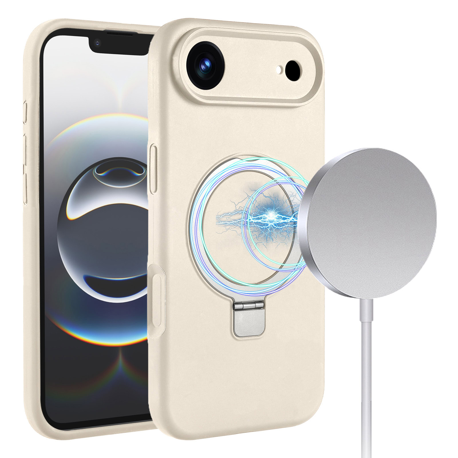 Solidenz MagSafe Kickstand iPhone 17 Air Hoesje – Beige 1