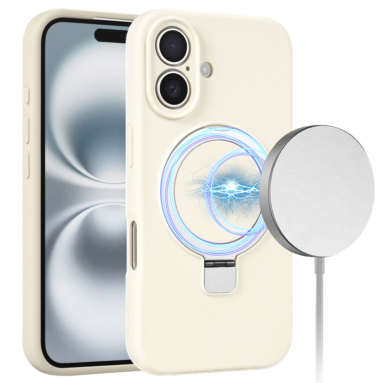 Solidenz MagSafe Kickstand iPhone 17 Hoesje – Beige 1