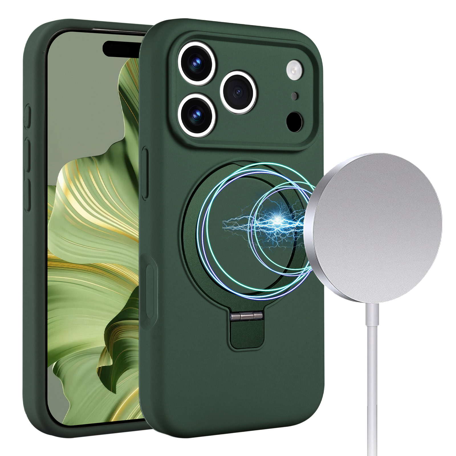 Solidenz MagSafe Kickstand iPhone 17 Pro Hoesje – Groen 1