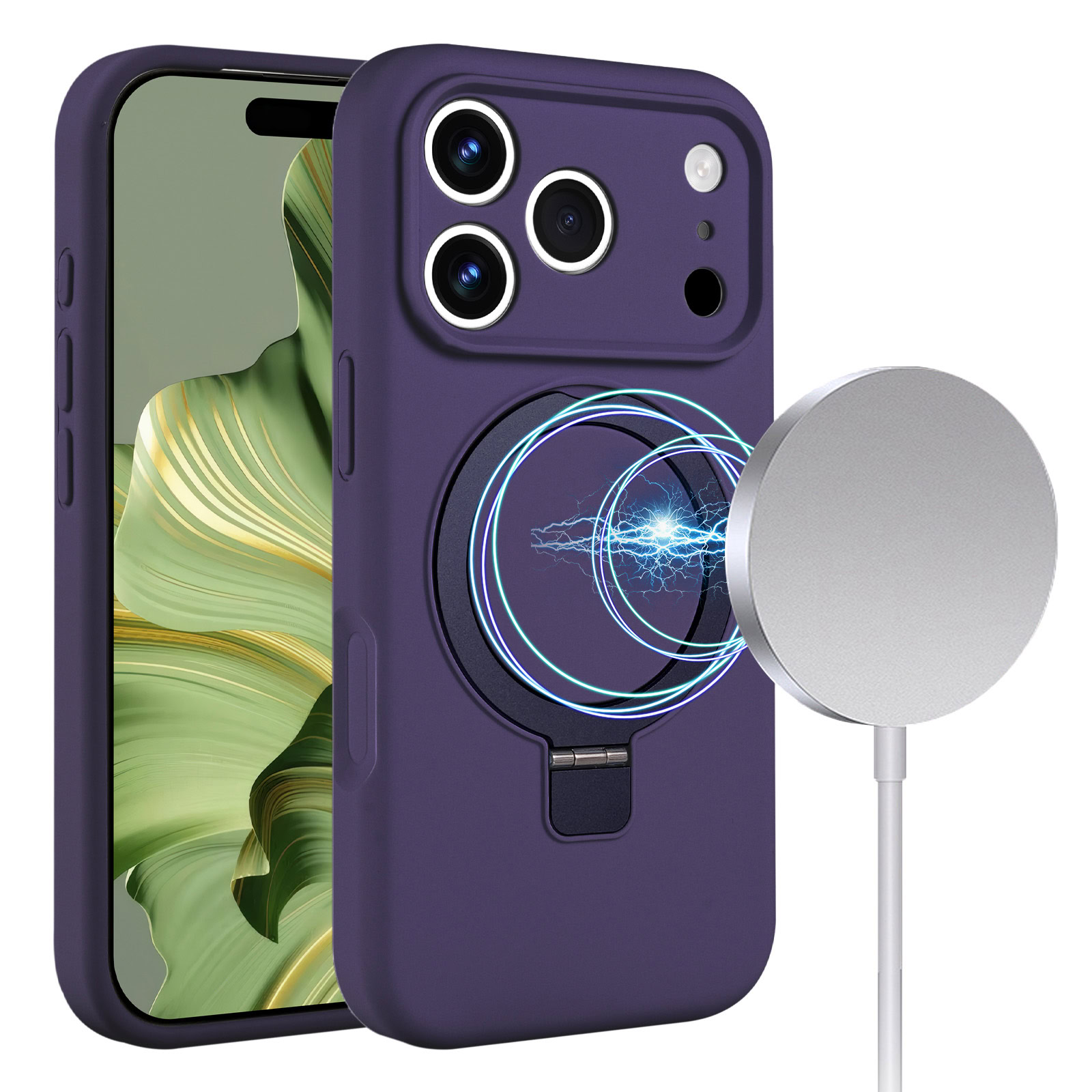 Solidenz MagSafe Kickstand iPhone 17 Pro Hoesje – Paars 1