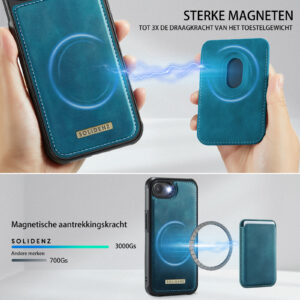 Solidenz MagSafe Wallet Backcover voor iPhone 16e – Blauw - 4