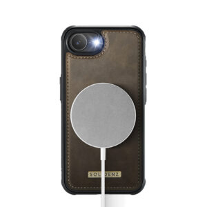 Solidenz MagSafe Wallet Backcover voor iPhone 16e – Bruin - 3