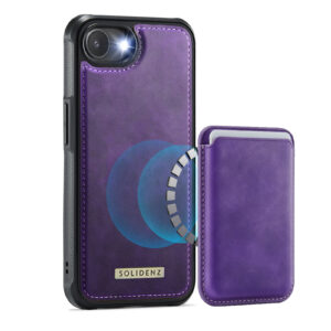 Solidenz MagSafe Wallet Backcover voor iPhone 16e - Paars