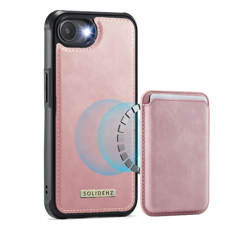Solidenz MagSafe Wallet Backcover voor iPhone 17e / 16e - Roze