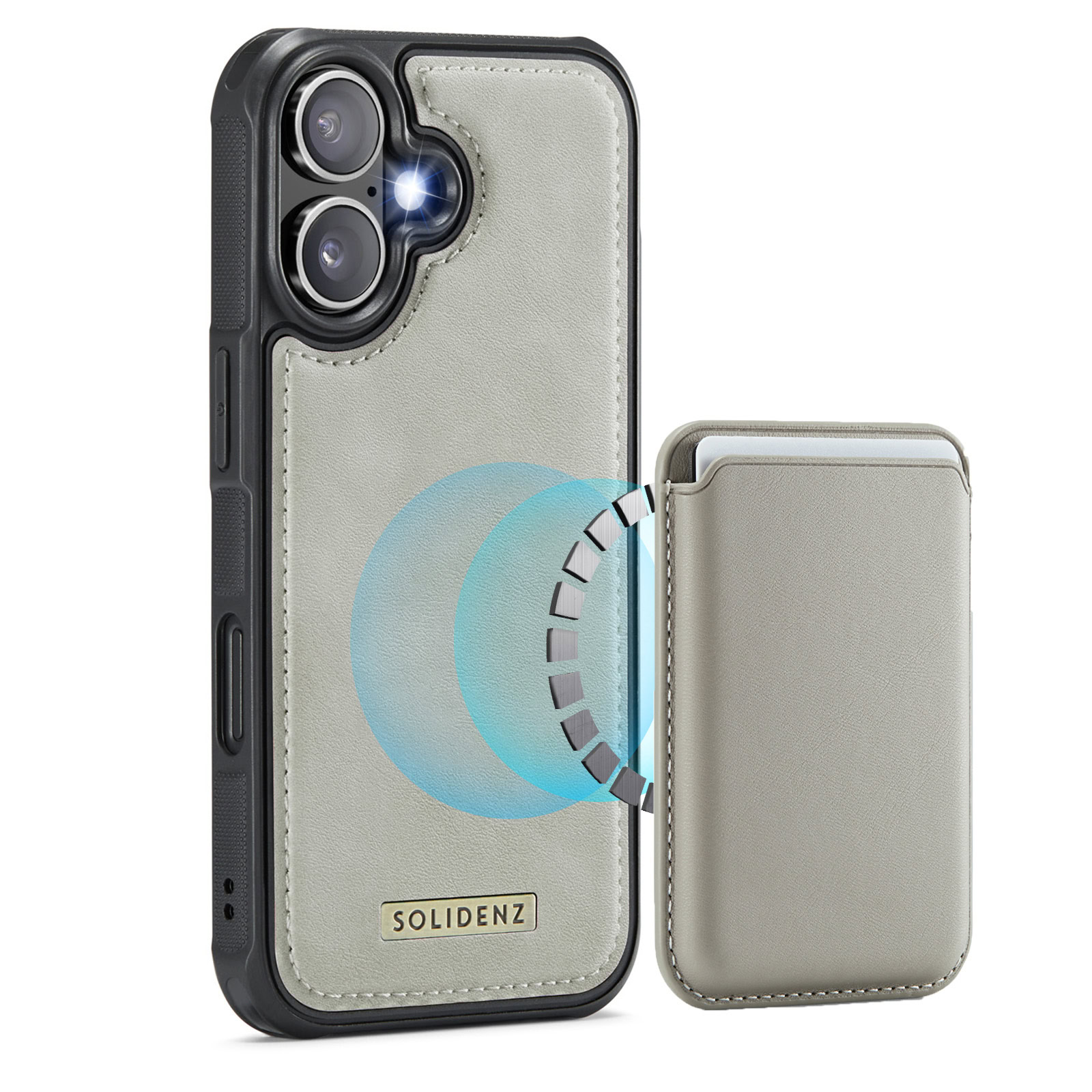 Solidenz MagSafe Wallet Backcover voor iPhone 17 – Beige 1 Solidenz MagSafe Wallet Backcover voor iPhone 17 – Beige 1