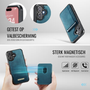 Solidenz MagSafe Wallet Backcover voor iPhone 17 – Blauw - 4