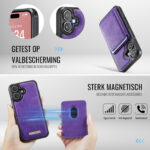 Solidenz MagSafe Wallet Backcover voor iPhone 17 – Paars - 4