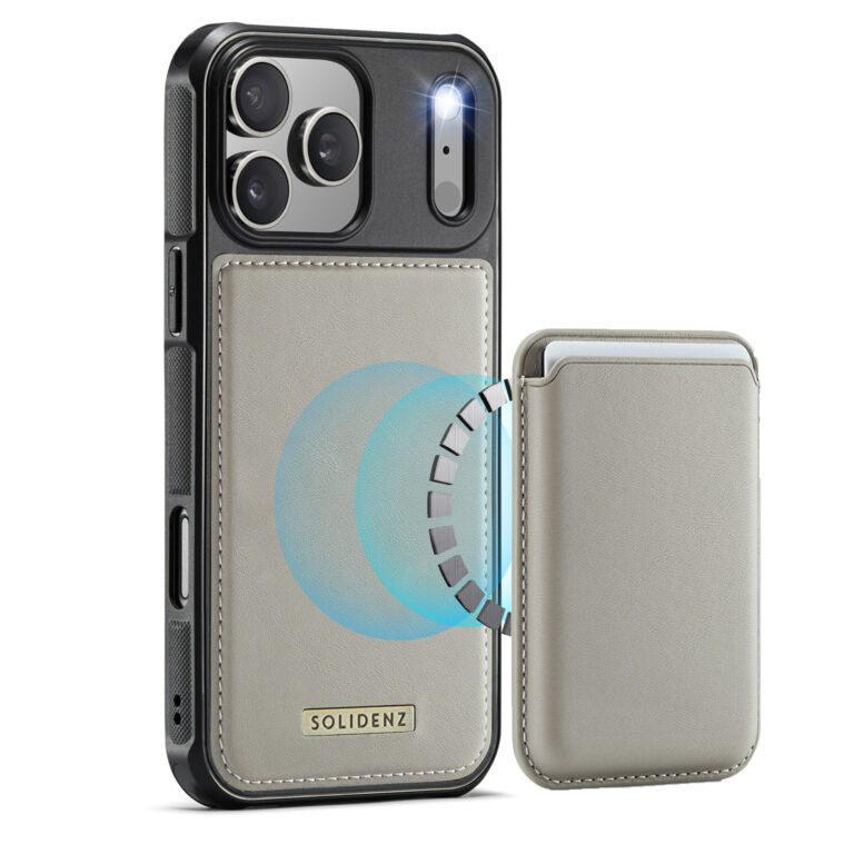 Solidenz MagSafe Wallet Backcover voor iPhone 17 Pro - Beige