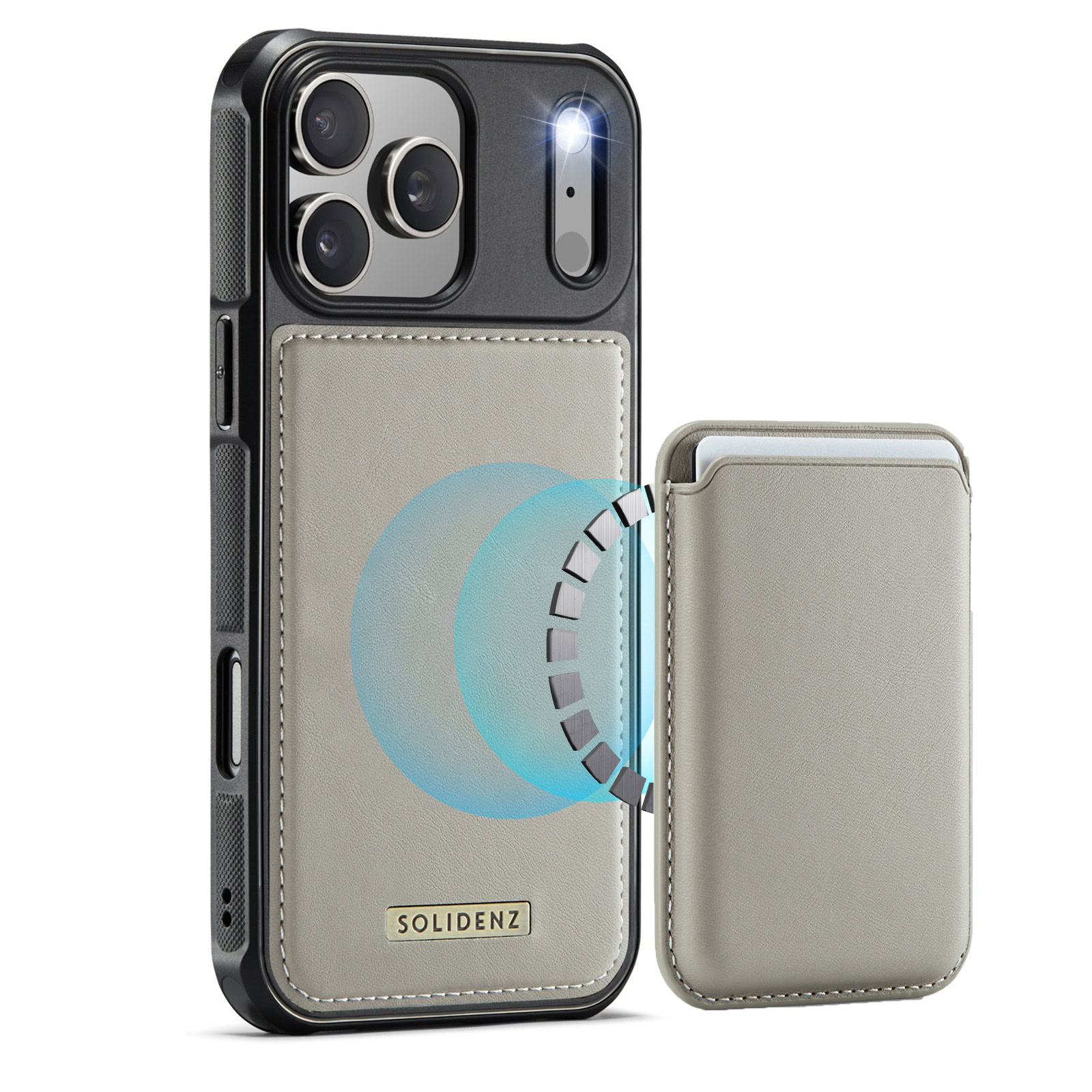 Solidenz MagSafe Wallet Backcover voor iPhone 17 Pro – Beige 1