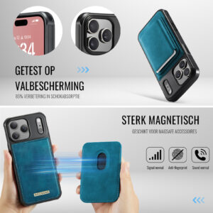 Solidenz MagSafe Wallet Backcover voor iPhone 17 Pro – Blauw - 4