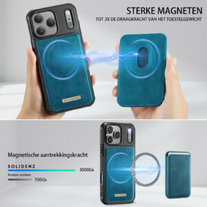 Solidenz MagSafe Wallet Backcover voor iPhone 17 Pro – Blauw - 5