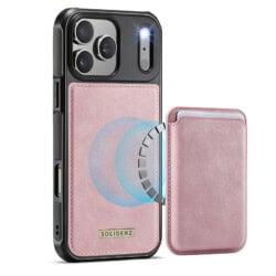Solidenz MagSafe Wallet Backcover voor iPhone 17 Pro Max - Roze