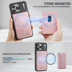 Solidenz MagSafe Wallet Backcover voor iPhone 17 Pro Max – Roze - 5
