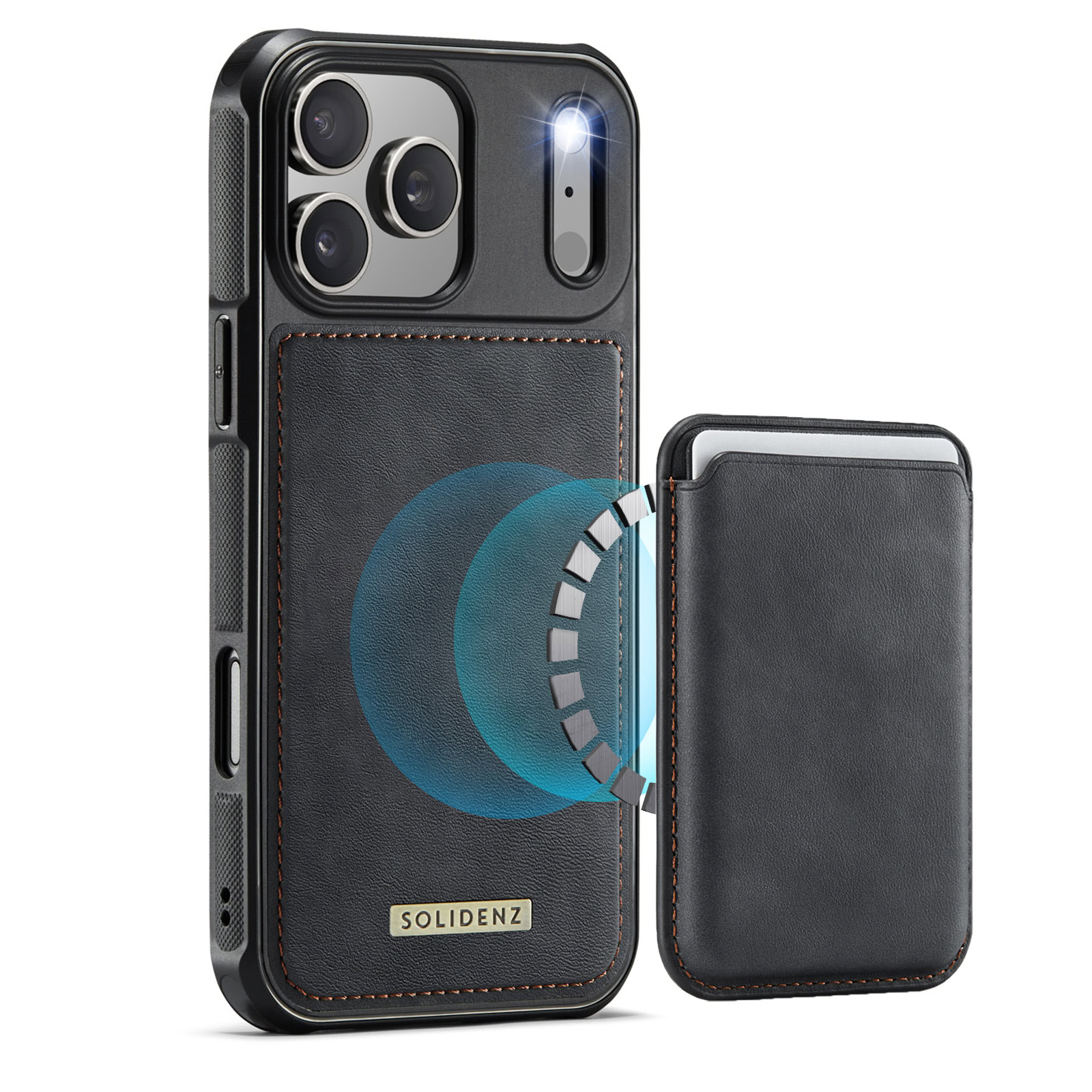 Solidenz MagSafe Wallet Backcover voor iPhone 17 Pro – Zwart 1 Solidenz MagSafe Wallet Backcover voor iPhone 17 Pro – Zwart 1