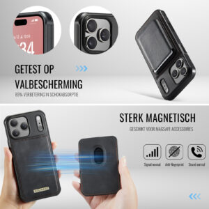 Solidenz MagSafe Wallet Backcover voor iPhone 17 Pro Max – Zwart - 4