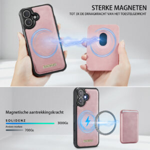 Solidenz MagSafe Wallet Backcover voor iPhone 17 – Roze - 5