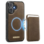Solidenz MagSafe Wallet Backcover voor iPhone 17 - Bruin