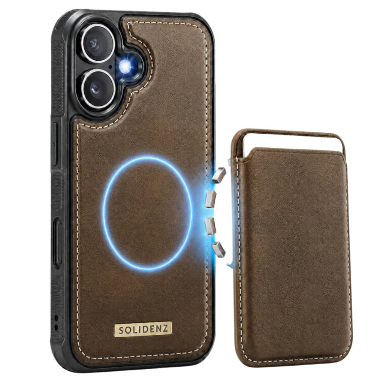 Solidenz MagSafe Wallet Backcover voor iPhone 17 - Bruin