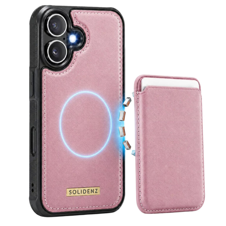 Solidenz MagSafe Wallet Backcover voor iPhone 17 - Roze