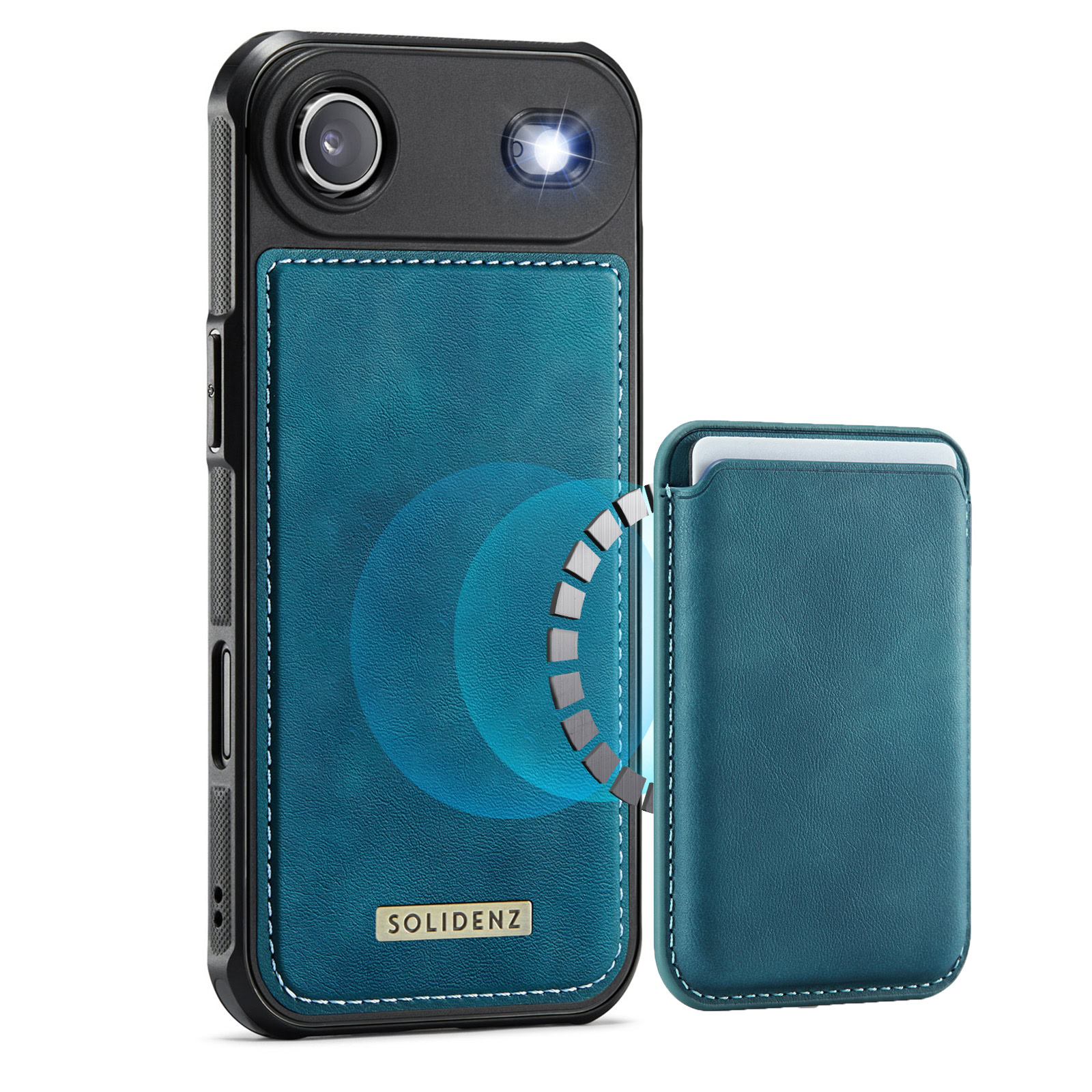 Solidenz MagSafe Wallet Backcover voor iPhone Air – Blauw 1 Solidenz MagSafe Wallet Backcover voor iPhone Air – Blauw 1
