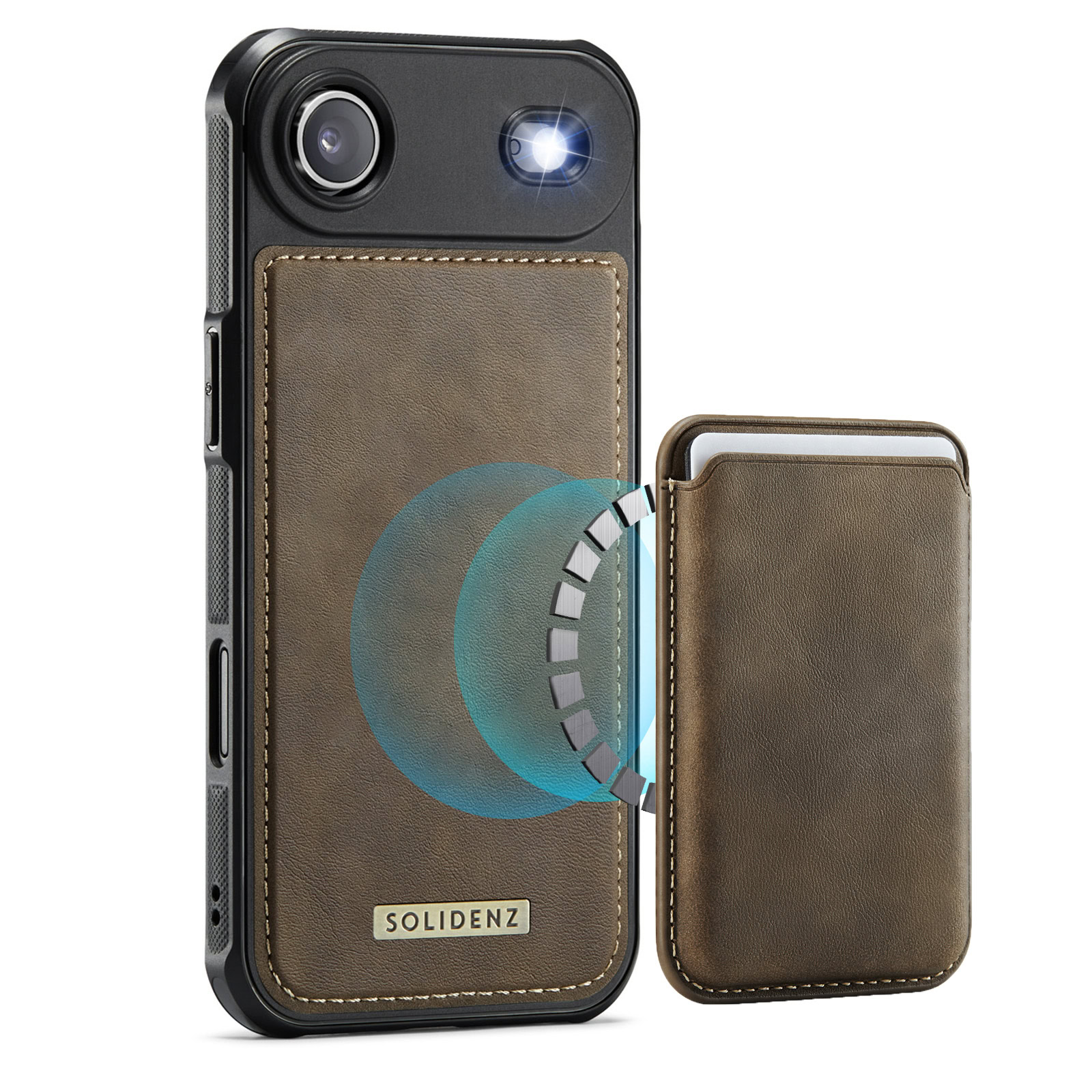 Solidenz MagSafe Wallet Backcover voor iPhone Air – Bruin 1 Solidenz MagSafe Wallet Backcover voor iPhone Air – Bruin 1