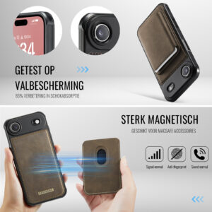 Solidenz MagSafe Wallet Backcover voor iPhone Air – Bruin - 4