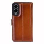 Solidenz Moda Book Samsung Galaxy S25 Edge echt leren hoesje – Bruin - 1