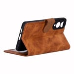 Solidenz Moda Book Samsung Galaxy S25 Edge echt leren hoesje – Lichtbruin - 3