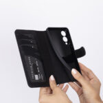 Solidenz Moda Book Samsung Galaxy S25 Edge echt leren hoesje – Zwart - 4