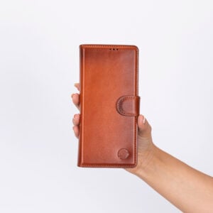 Solidenz Moda Book Samsung Galaxy Z Fold 7 echt leren hoesje – Bruin - 4