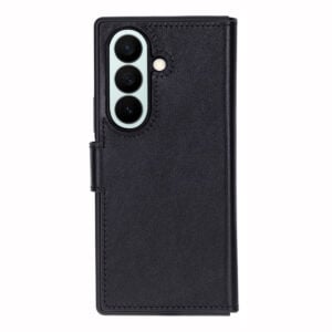 Solidenz Moda Book Samsung Galaxy Z Fold 7 echt leren hoesje – Zwart - 1