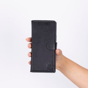 Solidenz Moda Book Samsung Galaxy Z Fold 7 echt leren hoesje – Zwart - 4