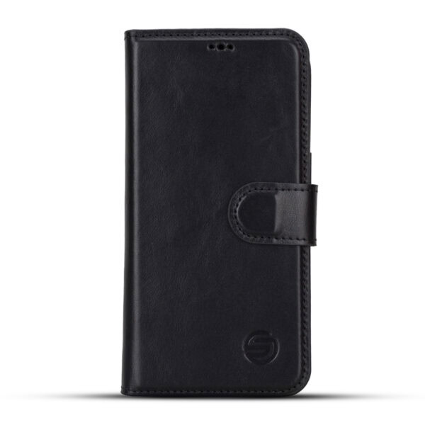 Solidenz Moda Book iPhone 17 Pro Max echt leren hoesje - Zwart