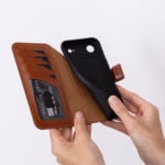 Solidenz Moda Book iPhone Air echt leren hoesje – Bruin - 4