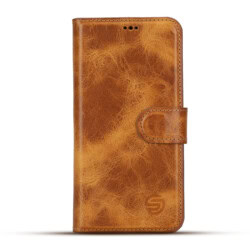 Solidenz Moda Book iPhone Air echt leren hoesje - Lichtbruin