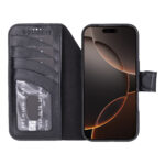 Solidenz Moda Book iPhone 17 Pro echt leren hoesje – Zwart - 2