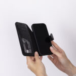 Solidenz Moda Book iPhone 17 Pro echt leren hoesje – Zwart - 4