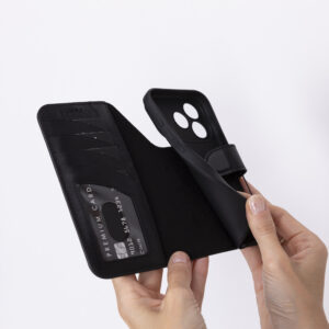 Solidenz Moda Book iPhone 17 Pro Max echt leren hoesje – Zwart - 5