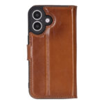 Solidenz Moda Book iPhone 17 echt leren hoesje – Bruin - 1