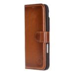 Solidenz Moda Book iPhone 17 echt leren hoesje – Bruin - 3