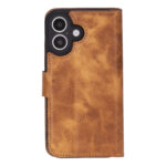 Solidenz Moda Book iPhone 17 echt leren hoesje – Lichtbruin - 1