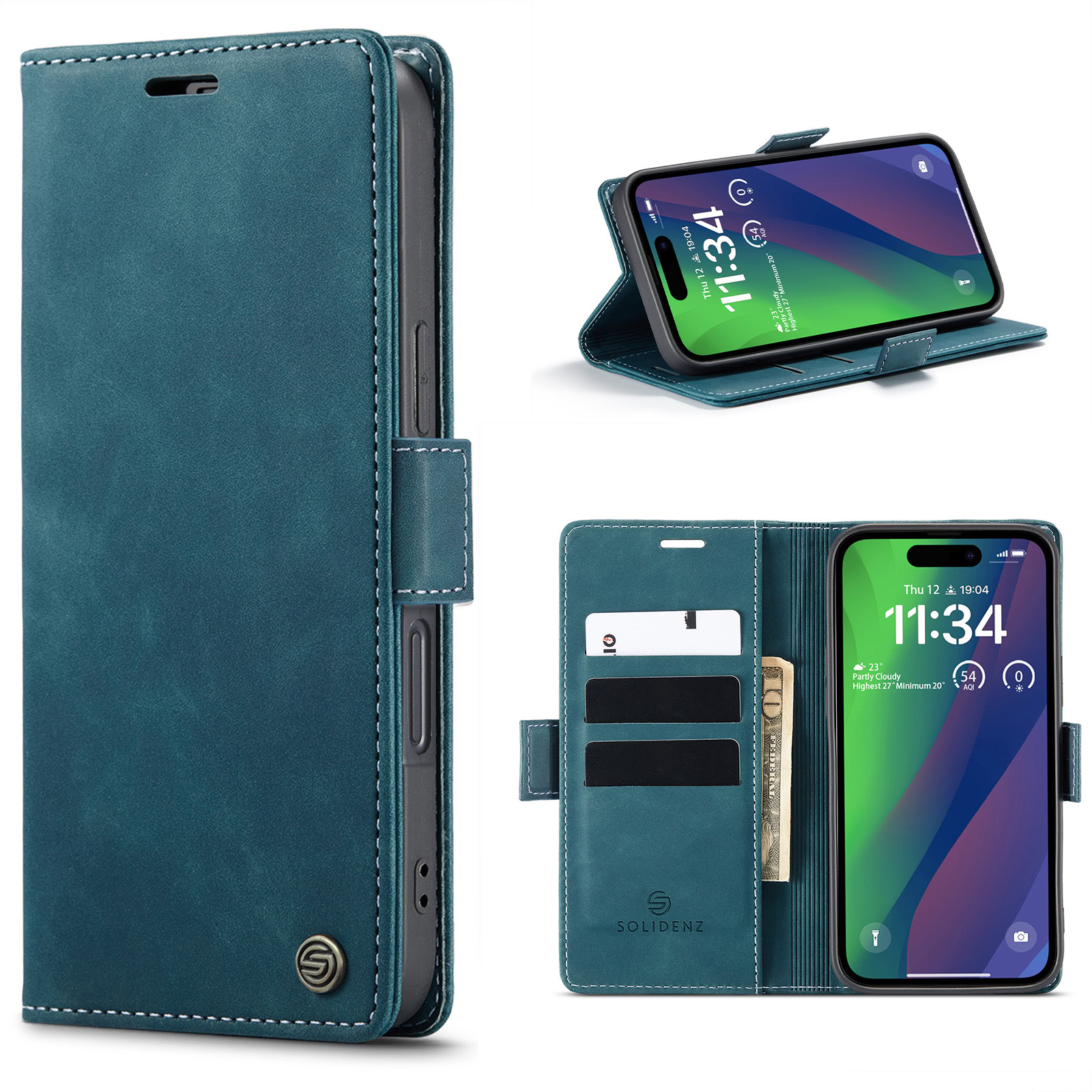 Solidenz Urban Book iPhone 17 Pro Max hoesje – Blauw 1 Solidenz Urban Book iPhone 17 Pro Max hoesje – Blauw 1
