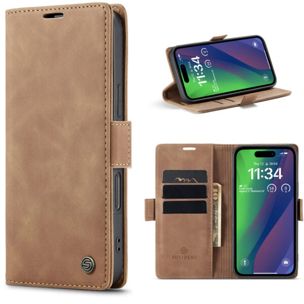 Solidenz Urban Book iPhone 17 Pro Max hoesje - Bruin