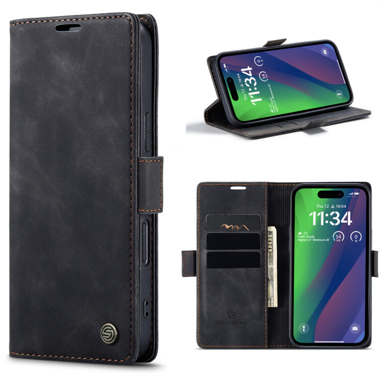 Solidenz Urban Book iPhone 17 Pro Max hoesje - Zwart