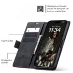 Solidenz Urban Book iPhone 17 Pro hoesje – Zwart - 5