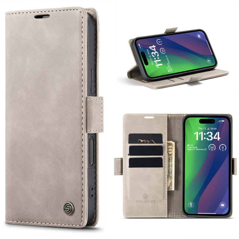 Solidenz Urban Book iPhone 17 hoesje - Beige